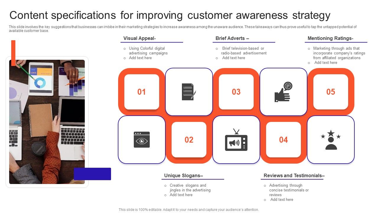 Content_Specifications_For_Improving_Customer_Awareness_Strategy_Slides_PDF_Slide_1.jpg
