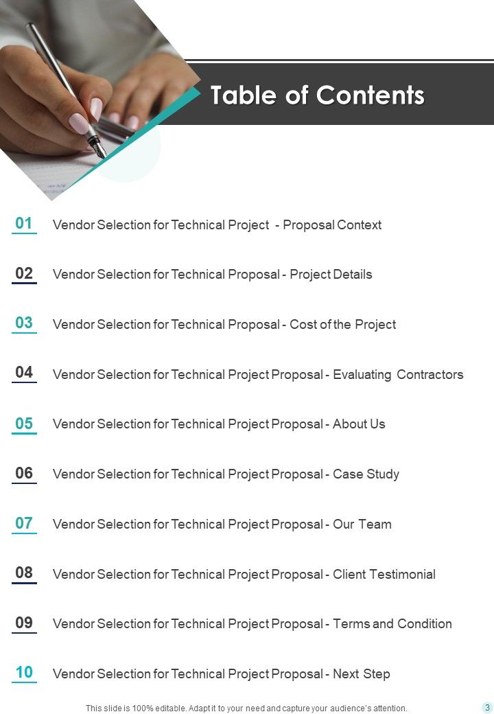 Contractor Selection For Technical Venture Proposal Example Document Report Doc Pdf Ppt