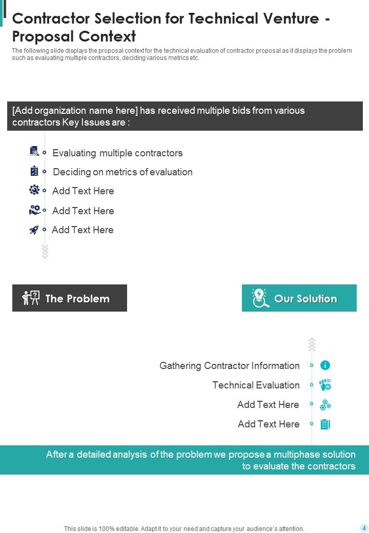 Contractor Selection For Technical Venture Proposal Example Document Report Doc Pdf Ppt