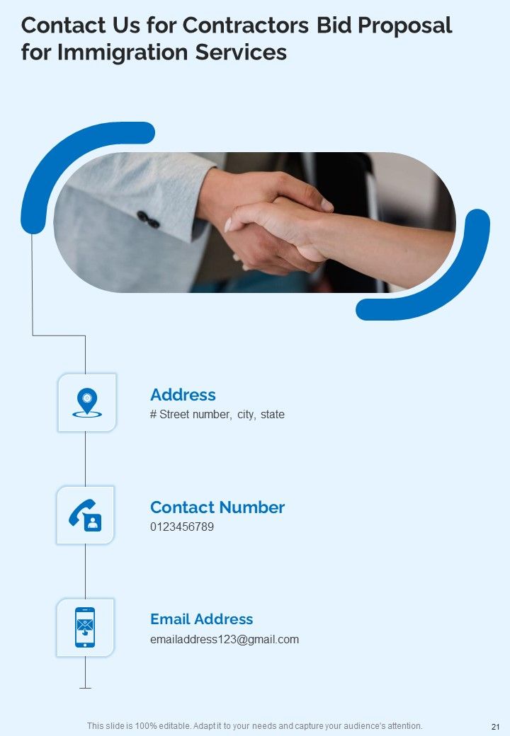 Contractors Bid Proposal For Immigration Services Example Document Report Doc Pdf Ppt