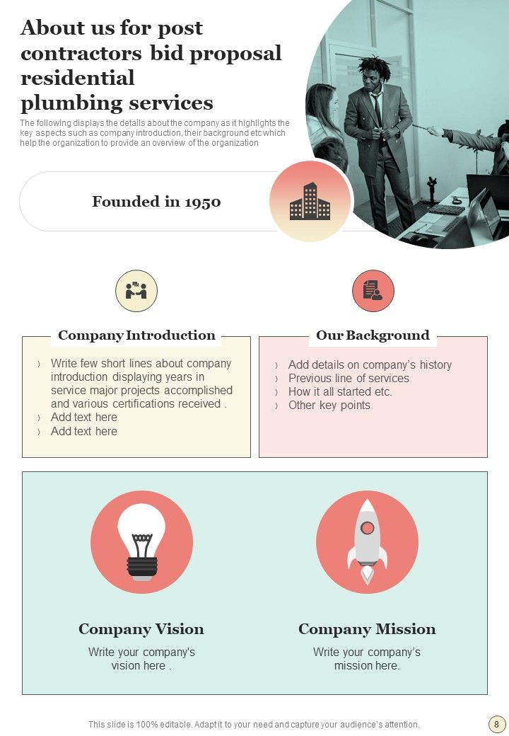 Contractors Bid Proposal For Residential Plumbing Services Example Document Report Doc Pdf Ppt