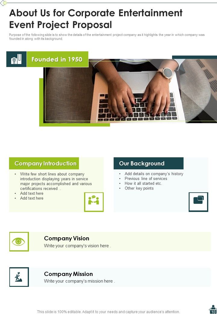 Corporate Entertainment Event Project Proposal Example Document Report Doc Pdf Ppt
