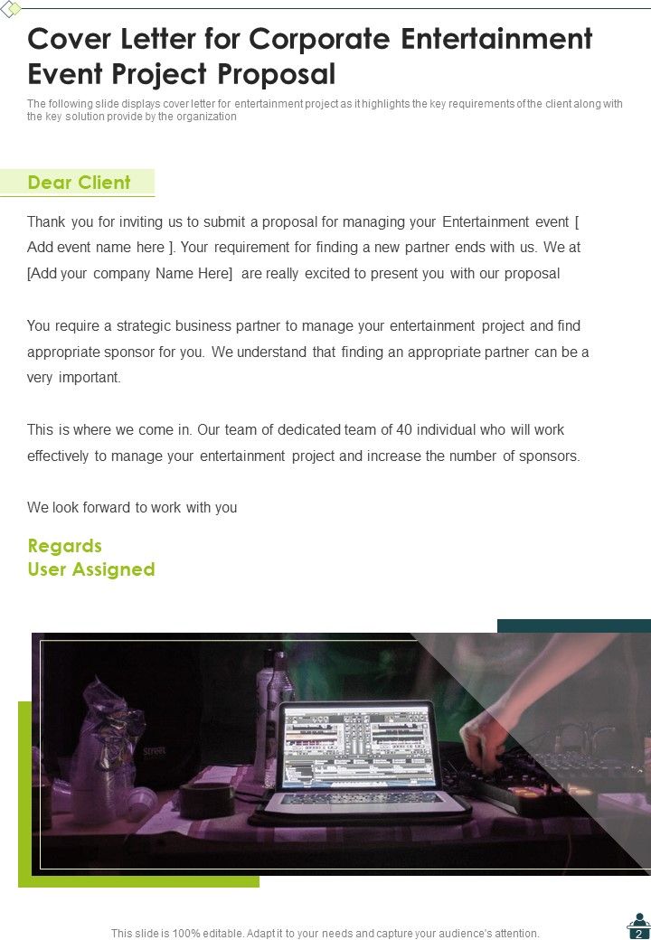 Corporate Entertainment Event Project Proposal Example Document Report Doc Pdf Ppt