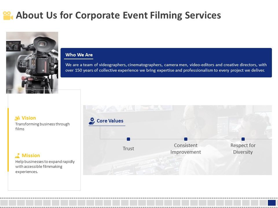 Corporate_Event_Filming_About_Us_For_Corporate_Event_Filming_Services_Ppt_Infographics_Maker_PDF_Slide_1.jpg