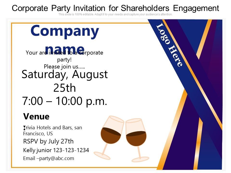 Corporate_Party_Invitation_For_Shareholders_Engagement_Ppt_PowerPoint_Presentation_File_Templates_PDF_Slide_1.jpg