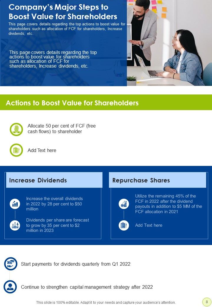 Corporate Performance Report Visual First Summary One Pager Documents