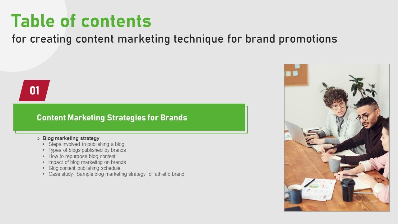 Creating_Content_Marketing_Technique_For_Brand_Promotions_Table_Of_Contents_Guidelines_PDF_Slide_1.jpg