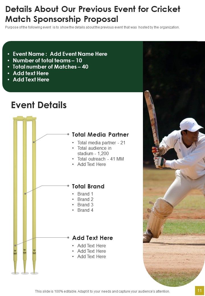 Cricket Match Sponsorship Proposal Example Document Report Doc Pdf Ppt