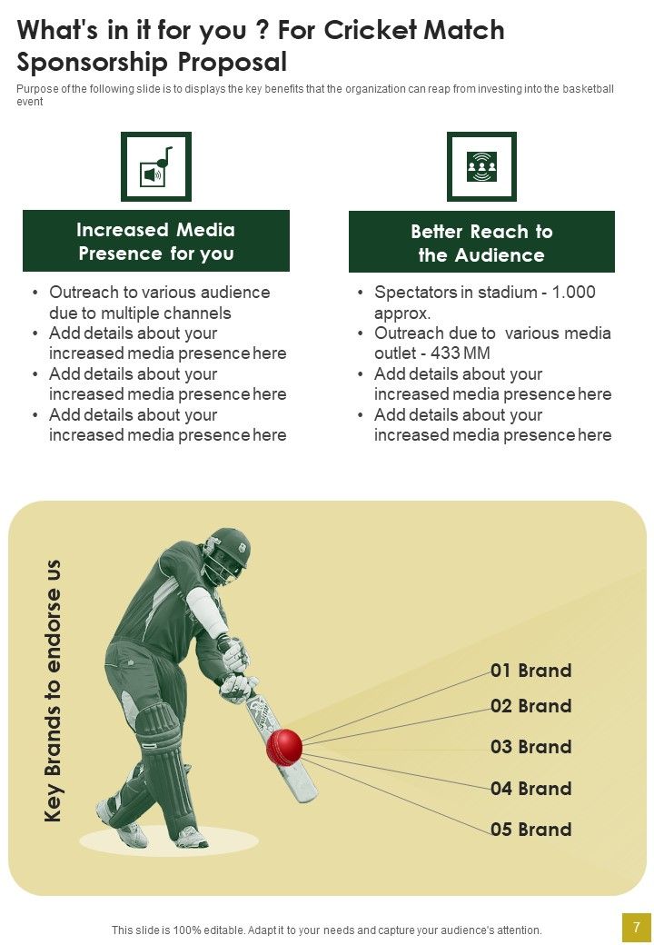 Cricket Match Sponsorship Proposal Example Document Report Doc Pdf Ppt