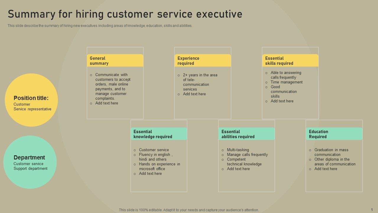 Customer_Experience_Optimization_Summary_For_Hiring_Customer_Service_Executive_Elements_PDF_Slide_1.jpg