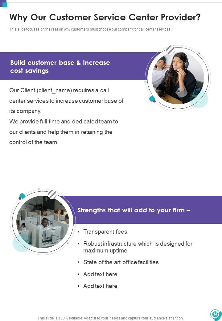 Customer Service Center Proposal Example Document Report Doc Pdf Ppt