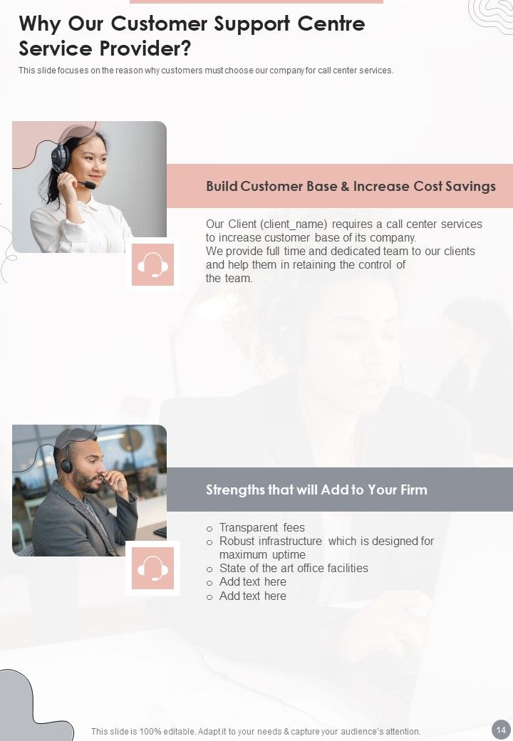 Customer Support Centre Proposal Example Document Report Doc Pdf Ppt