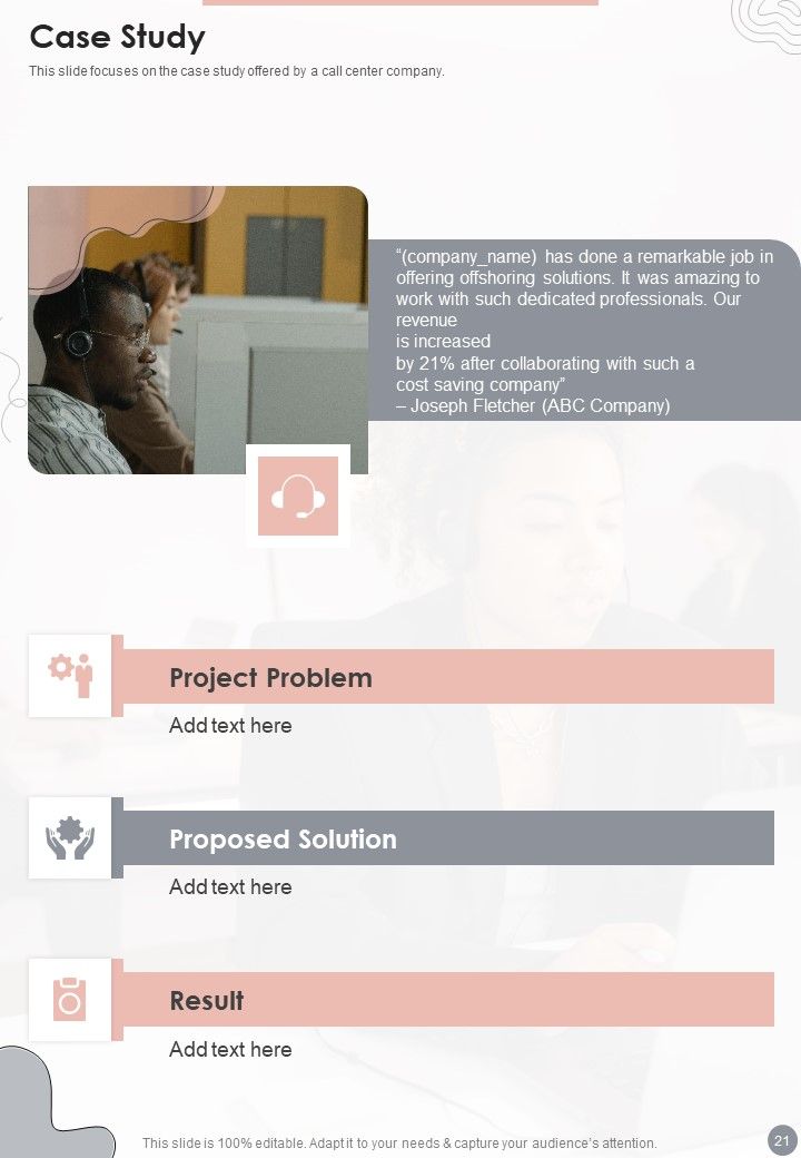 Customer Support Centre Proposal Example Document Report Doc Pdf Ppt
