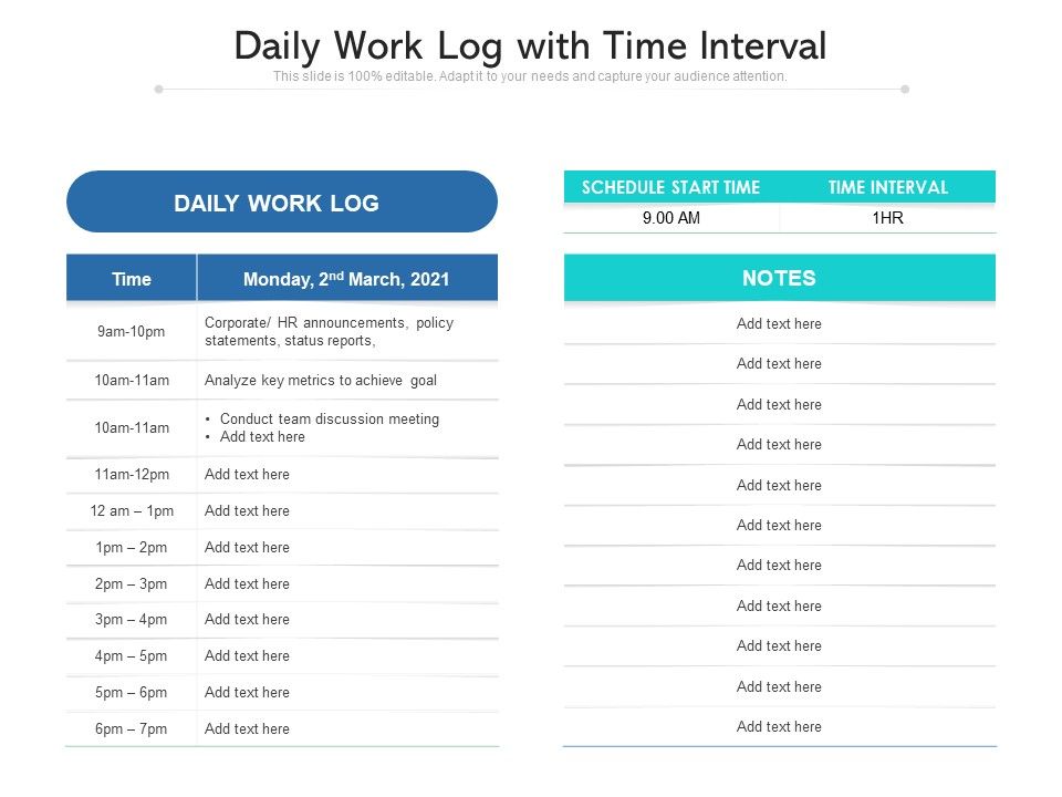 Daily_Work_Log_With_Time_Interval_Ppt_PowerPoint_Presentation_File_Clipart_PDF_Slide_1.jpg