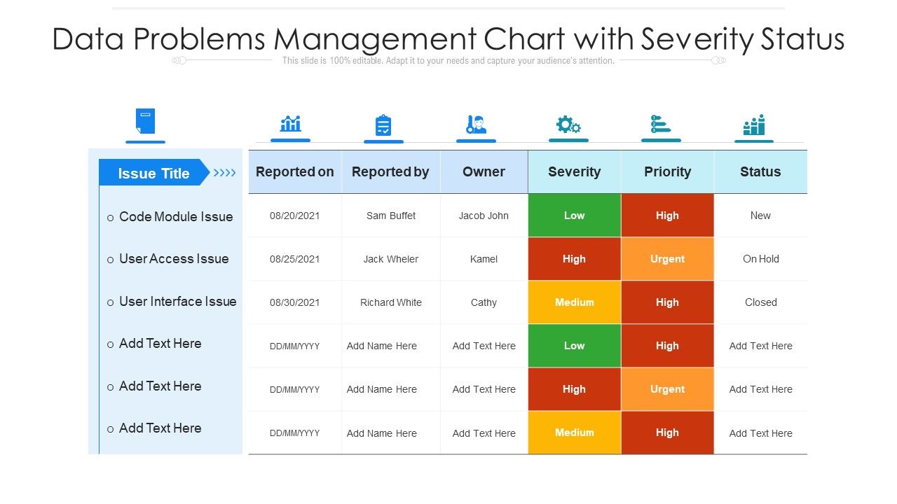 Data_Problems_Management_Chart_With_Severity_Status_Ppt_PowerPoint_Presentation_Gallery_Template_PDF_Slide_1.jpg