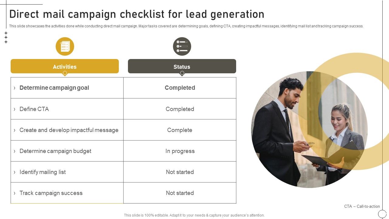 Deriving_Leads_Through_Traditional_Direct_Mail_Campaign_Checklist_For_Lead_Generation_Professional_PDF_Slide_1.jpg