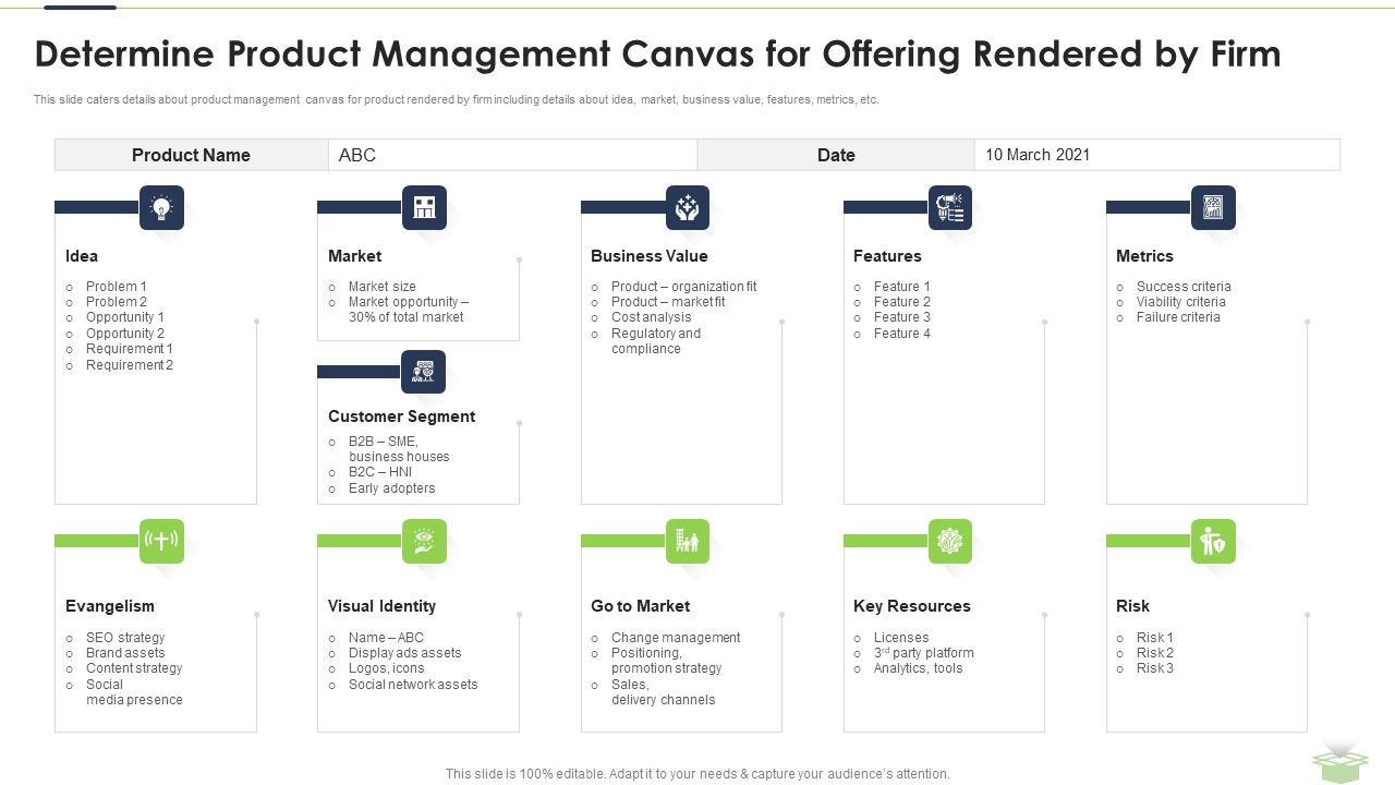 Determine_Product_Management_Canvas_For_Offering_Rendered_By_Firm_Professional_PDF_Slide_1.jpg