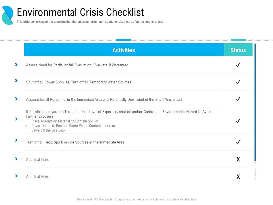 Determining_Crisis_Management_BCP_Environmental_Crisis_Checklist_Ppt_PowerPoint_Presentation_Example_PDF_Slide_1.jpg