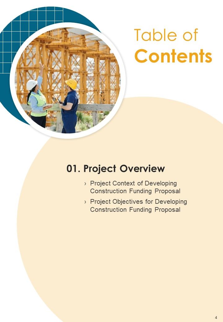 Developing Construction Funding Proposal Example Document Report Doc Pdf Ppt