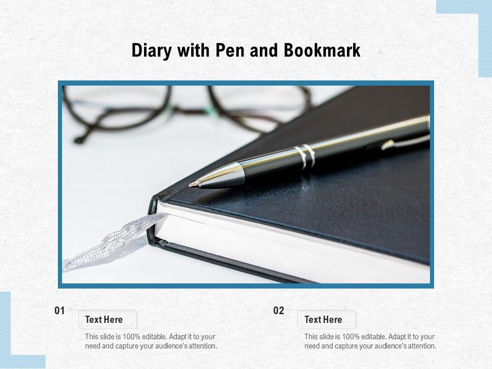 Diary_With_Pen_And_Bookmark_Ppt_PowerPoint_Presentation_File_Model_PDF_Slide_1.jpg