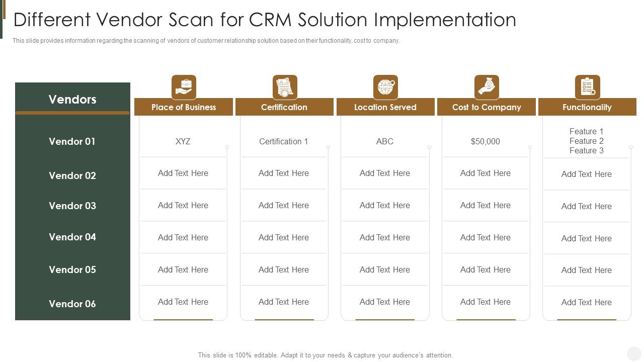 Different_Vendor_Scan_For_CRM_Solution_Implementation_Strategies_To_Improve_Customer_Elements_PDF_Slide_1.jpg