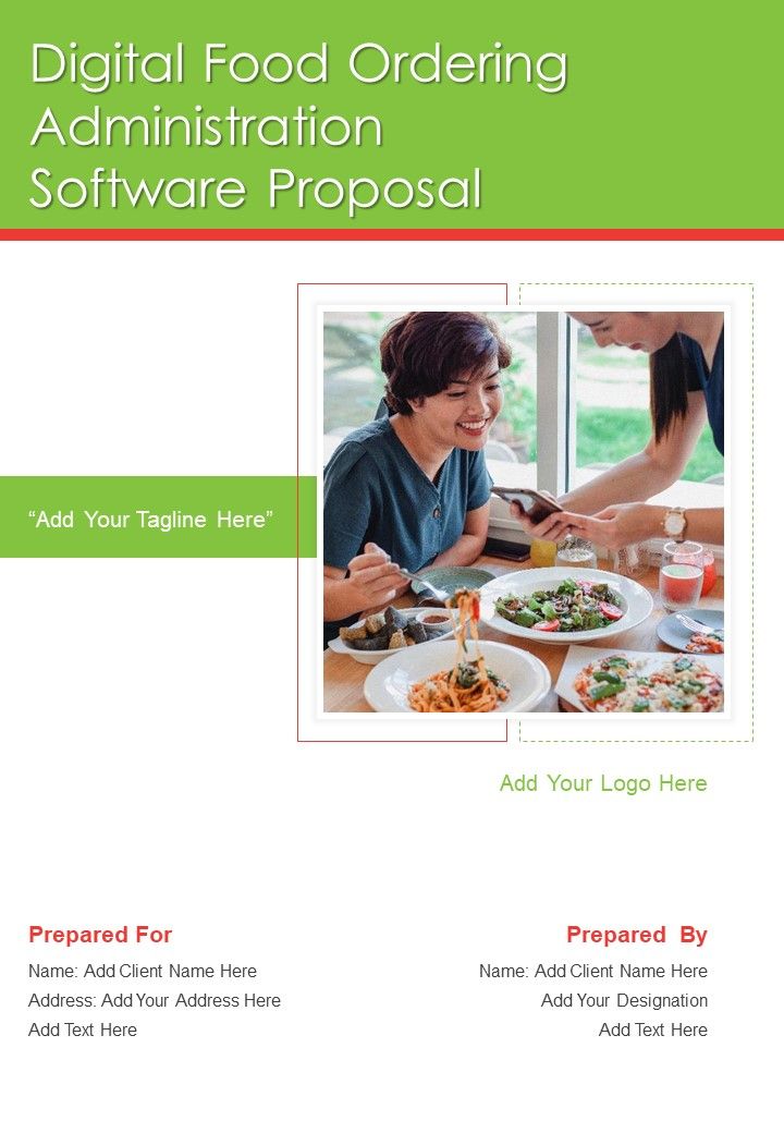Digital Food Ordering Administration Software Proposal Example Document Report Doc Pdf Ppt Slide01