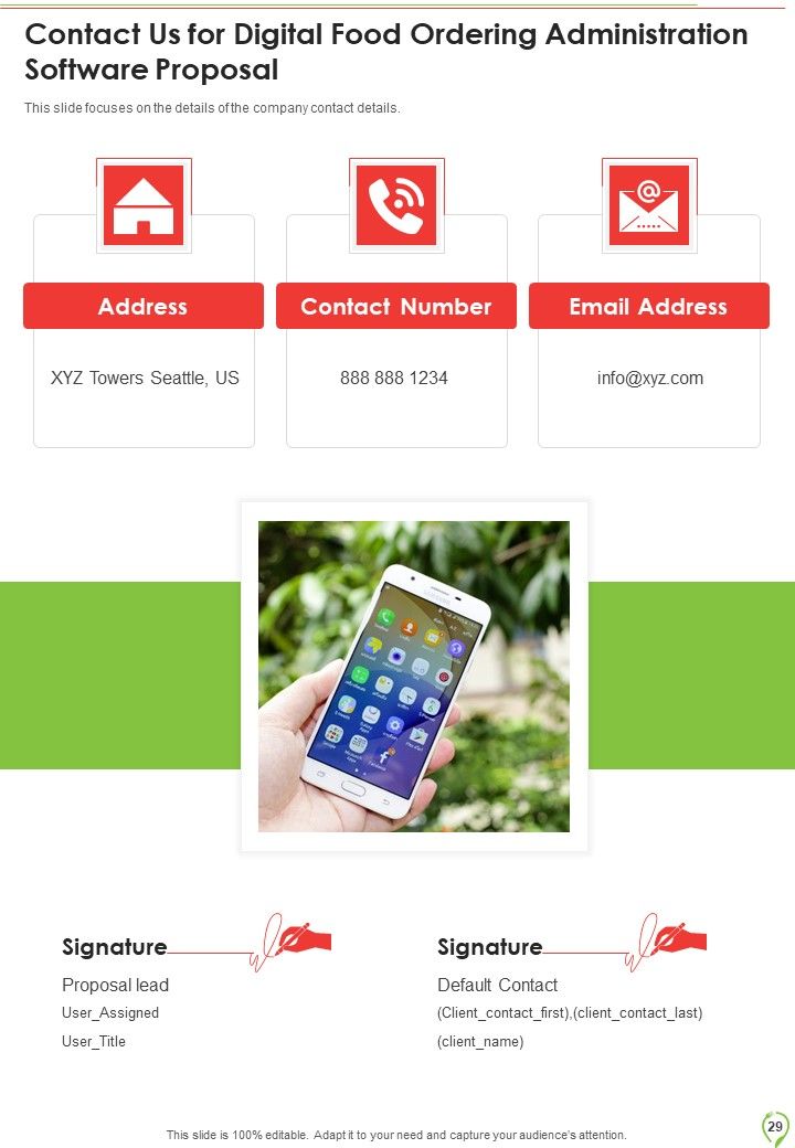 Digital Food Ordering Administration Software Proposal Example Document Report Doc Pdf Ppt