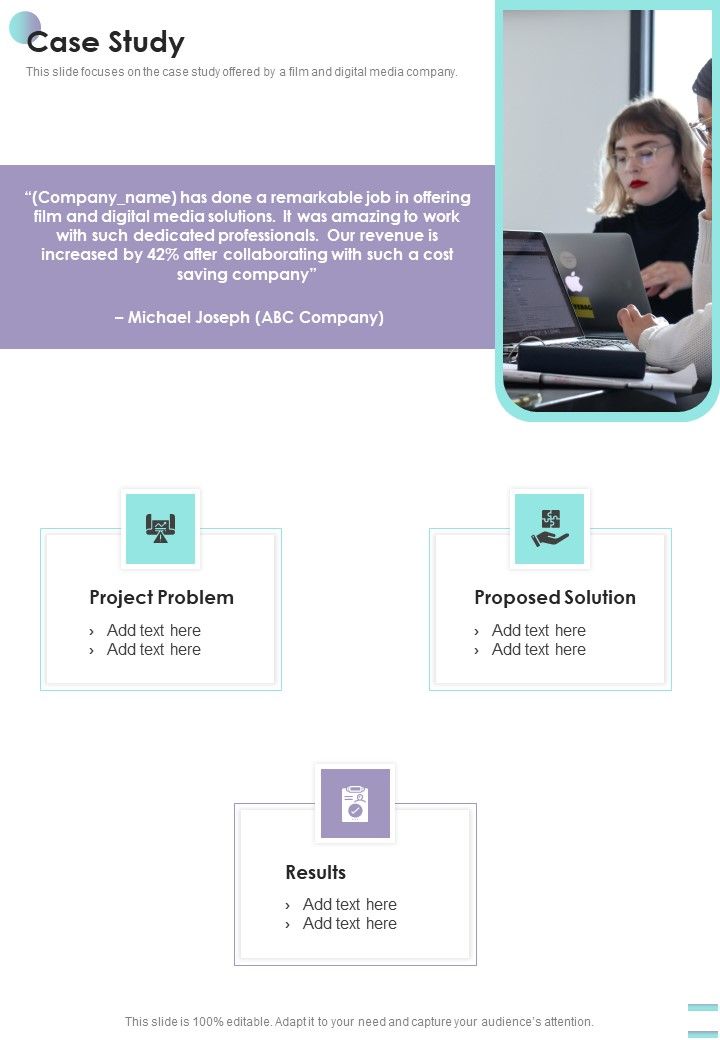 Digital Media Service Proposal Case Study One Pager Sample Example Document Slide01