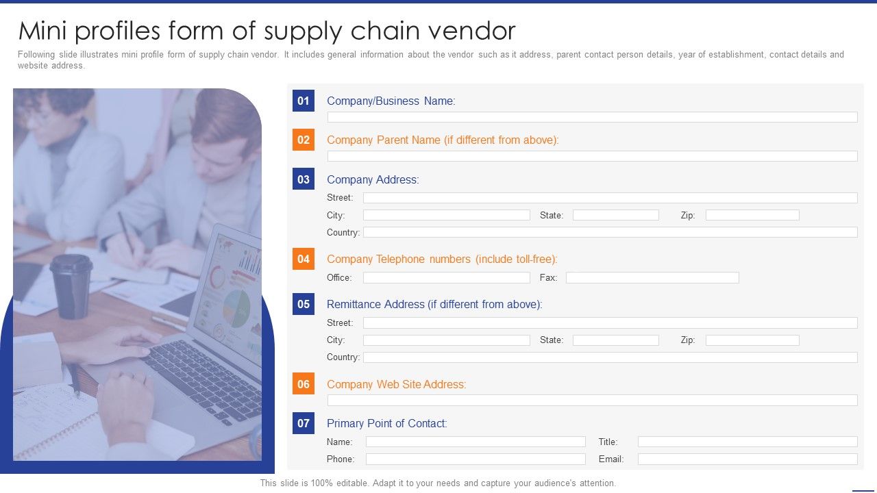 Digital_Transformation_Of_Supply_Mini_Profiles_Form_Of_Supply_Chain_Vendor_Professional_PDF_Slide_1.jpg