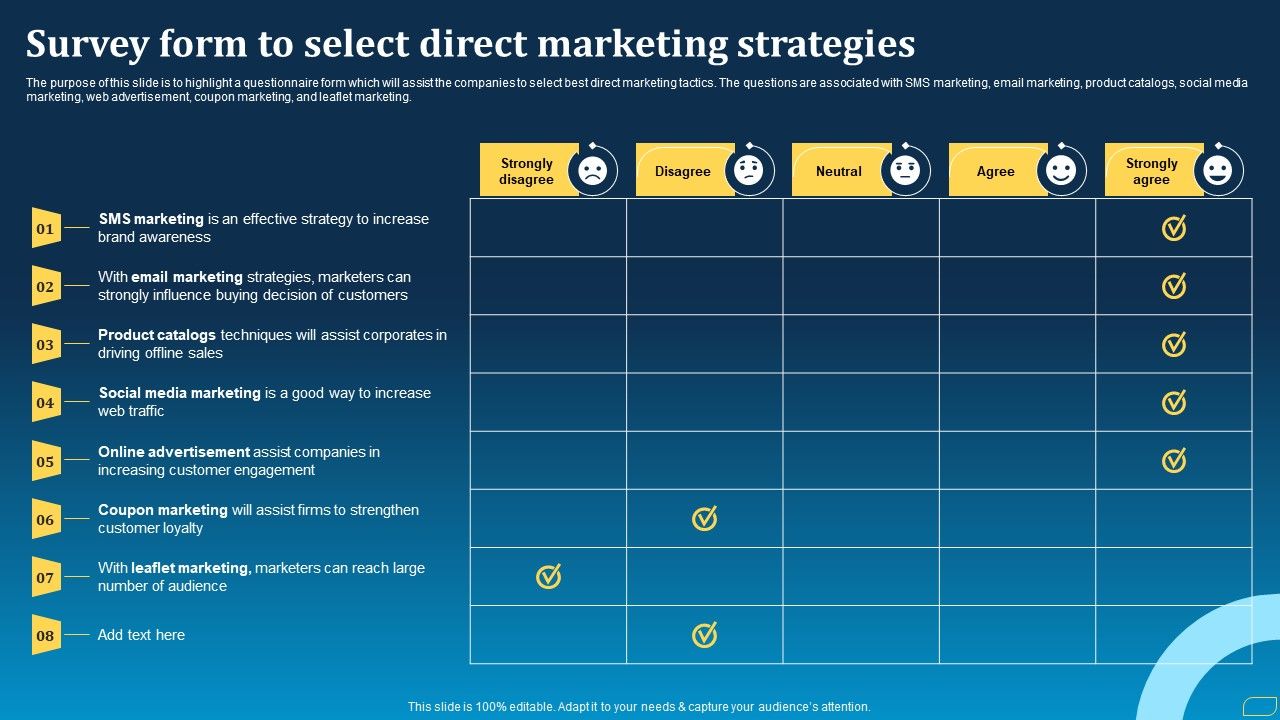 Direct_Marketing_Techniques_To_Enhance_Business_Presence_Survey_Form_To_Select_Direct_Marketing_Strategies_Infographics_PDF_Slide_1.jpg