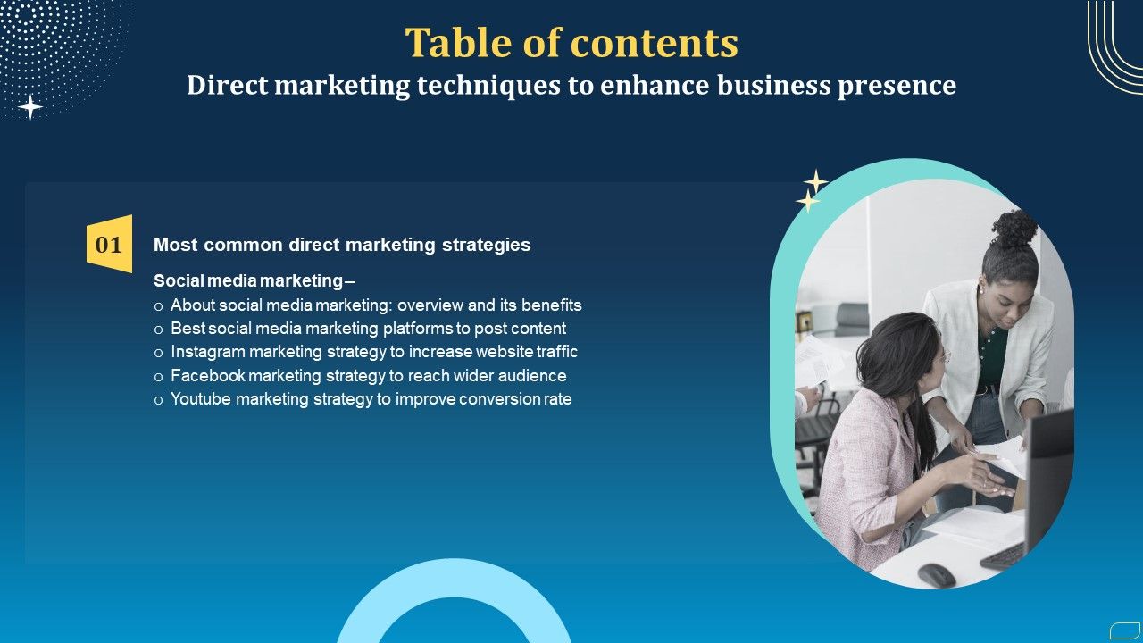 Direct_Marketing_Techniques_To_Enhance_Business_Presence_Table_Of_Contents_Diagrams_PDF_Slide_1.jpg