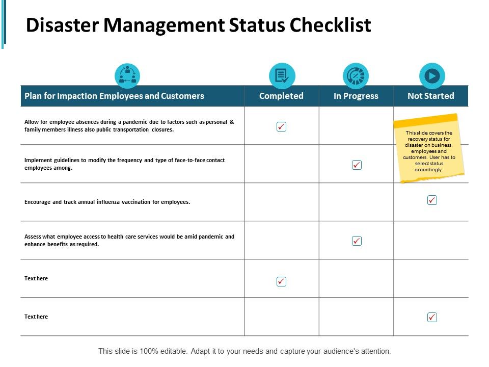 Disaster_Management_Status_Checklist_Slide_Compare_Ppt_PowerPoint_Presentation_Slides_File_Formats_Slide_1.jpg