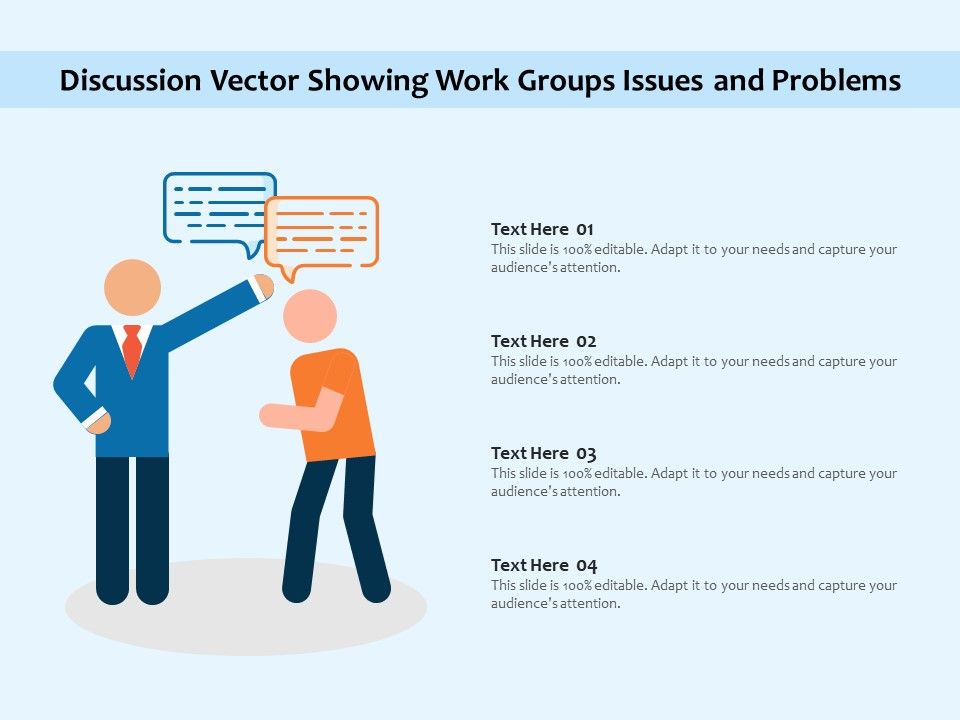 Discussion_Vector_Showing_Work_Groups_Issues_And_Problems_Ppt_PowerPoint_Presentation_File_Visual_Aids_PDF_Slide_1.jpg