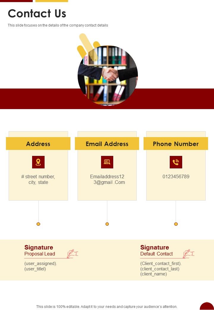Eatery E Commerce Proposal Contact Us One Pager Sample Example Document Slide01