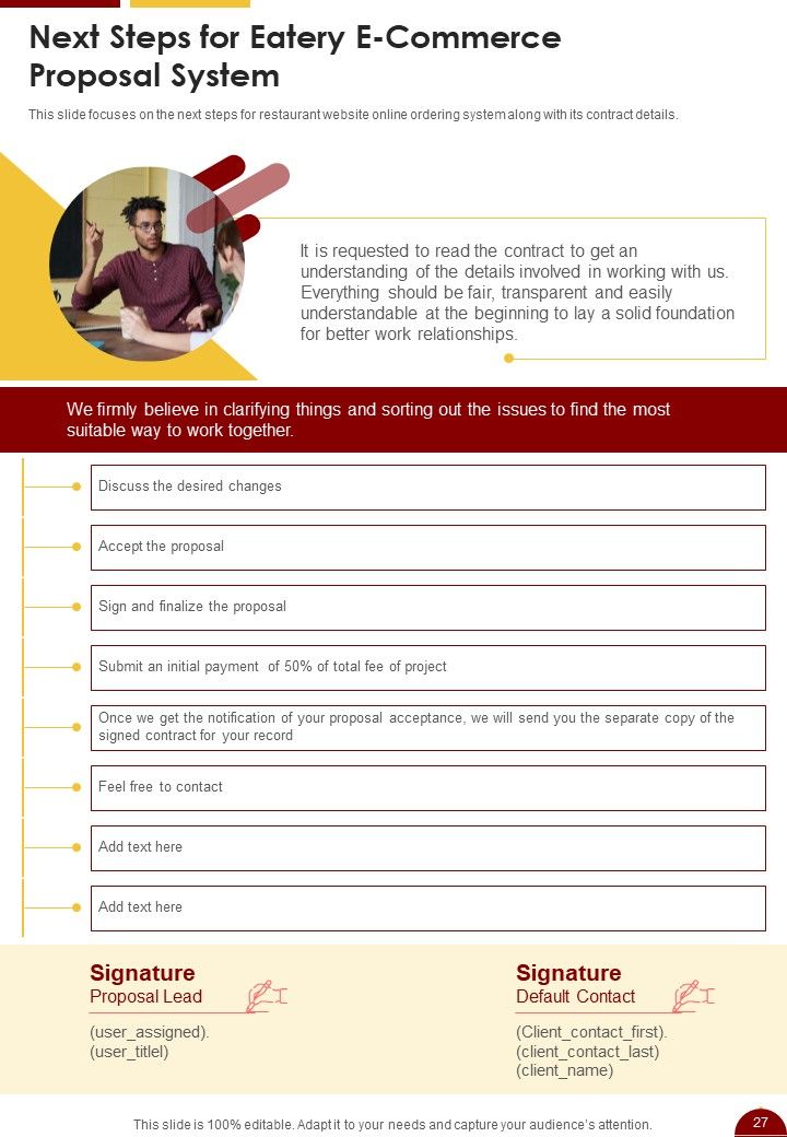 Eatery E Commerce Proposal Example Document Report Doc Pdf Ppt