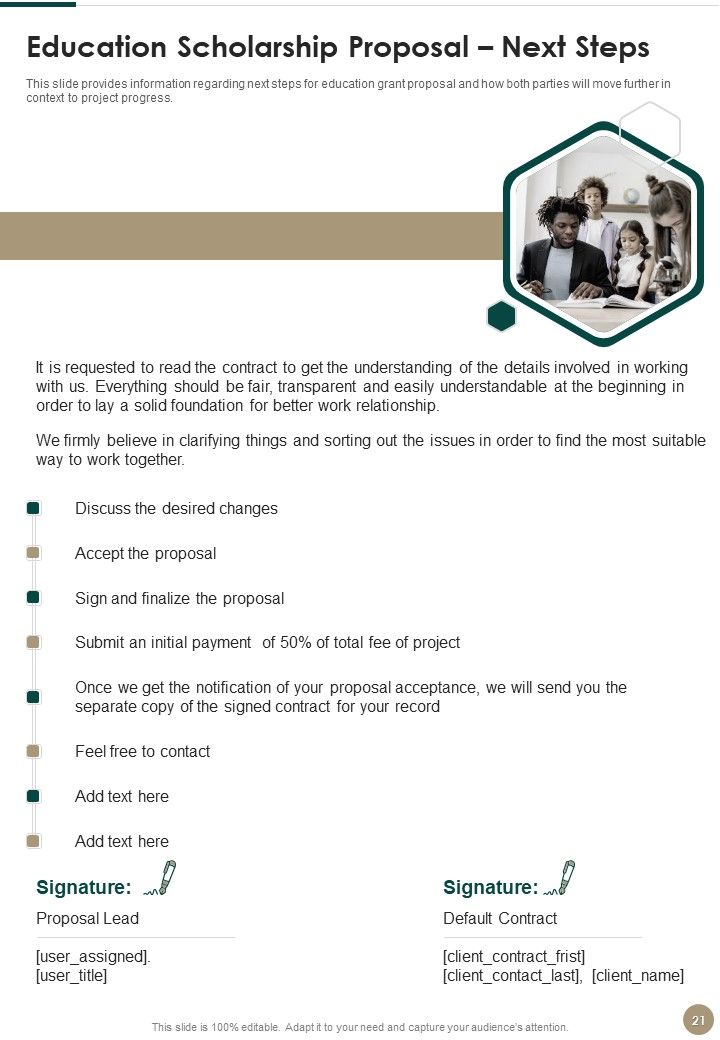 Education Scholarship Proposal Example Document Report Doc Pdf Ppt