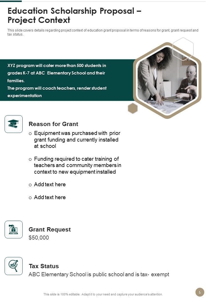 Education Scholarship Proposal Example Document Report Doc Pdf Ppt