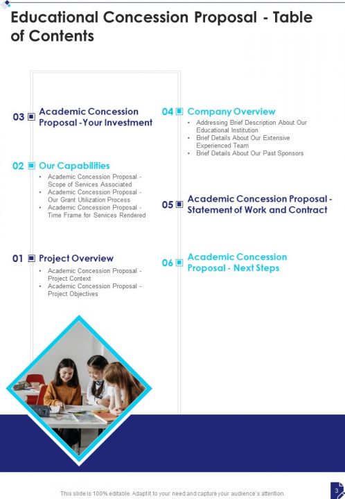 Educational Concession Proposal Example Document Report Doc Pdf Ppt