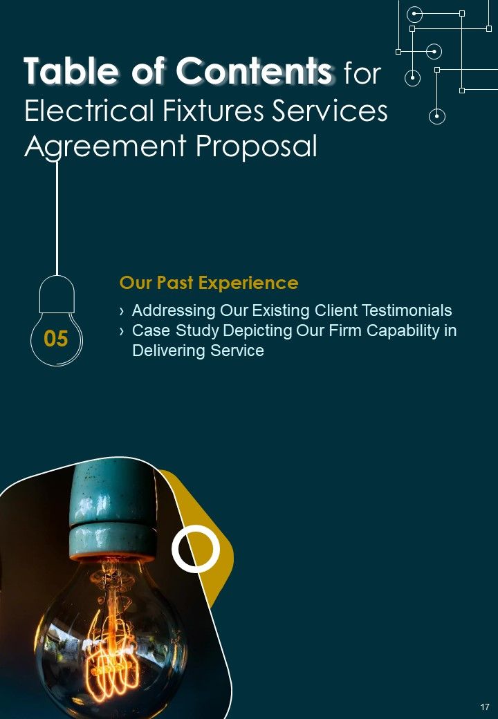 Electrical Fixtures Services Agreement Proposal Example Document Report Doc Pdf Ppt