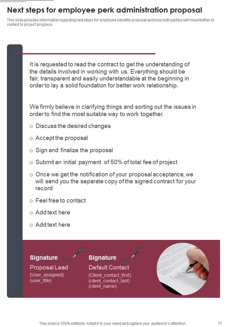 Employee Perk Administration Proposal Example Document Report Doc Pdf Ppt