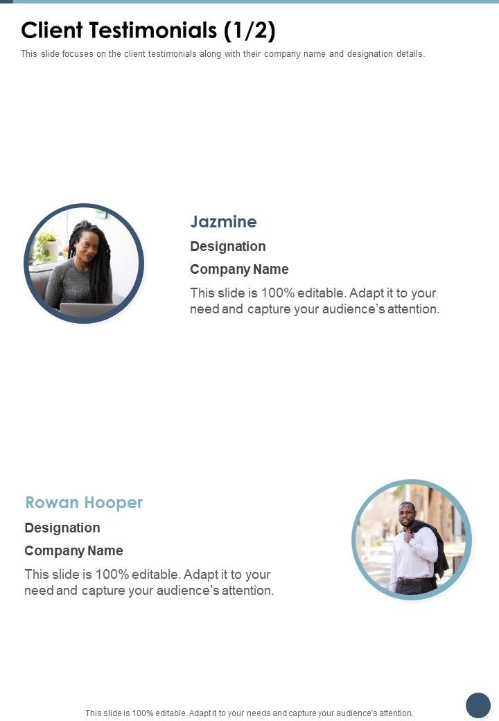 Employees Augmentation Services Proposal Client Testimonials One Pager Sample Example Document Slide01