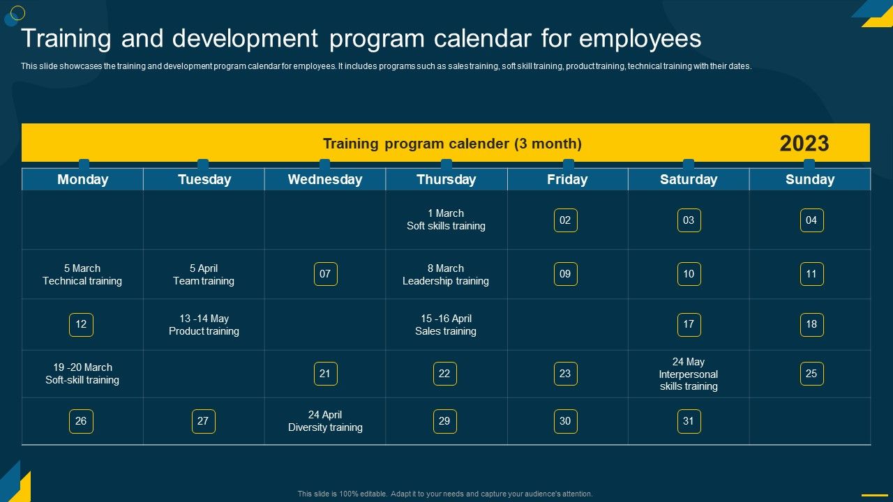 Engaging_Employees_Strategic_Training_And_Development_Program_Calendar_For_Employees_Summary_PDF_Slide_1.jpg