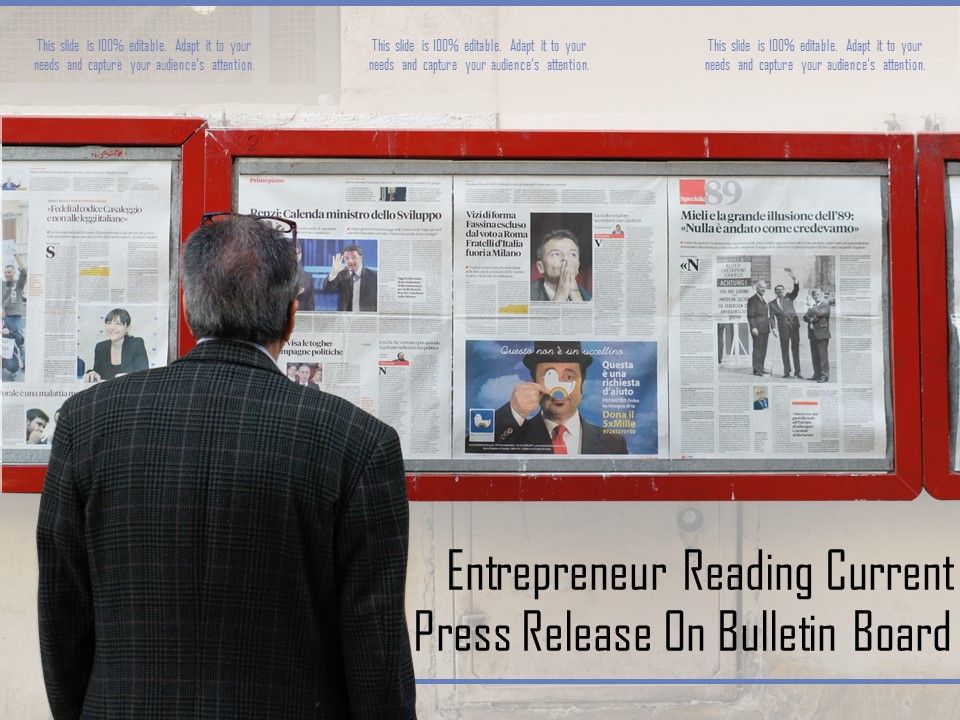 Entrepreneur_Reading_Current_Press_Release_On_Bulletin_Board_Ppt_PowerPoint_Presentation_Outline_Maker_PDF_Slide_1.jpg