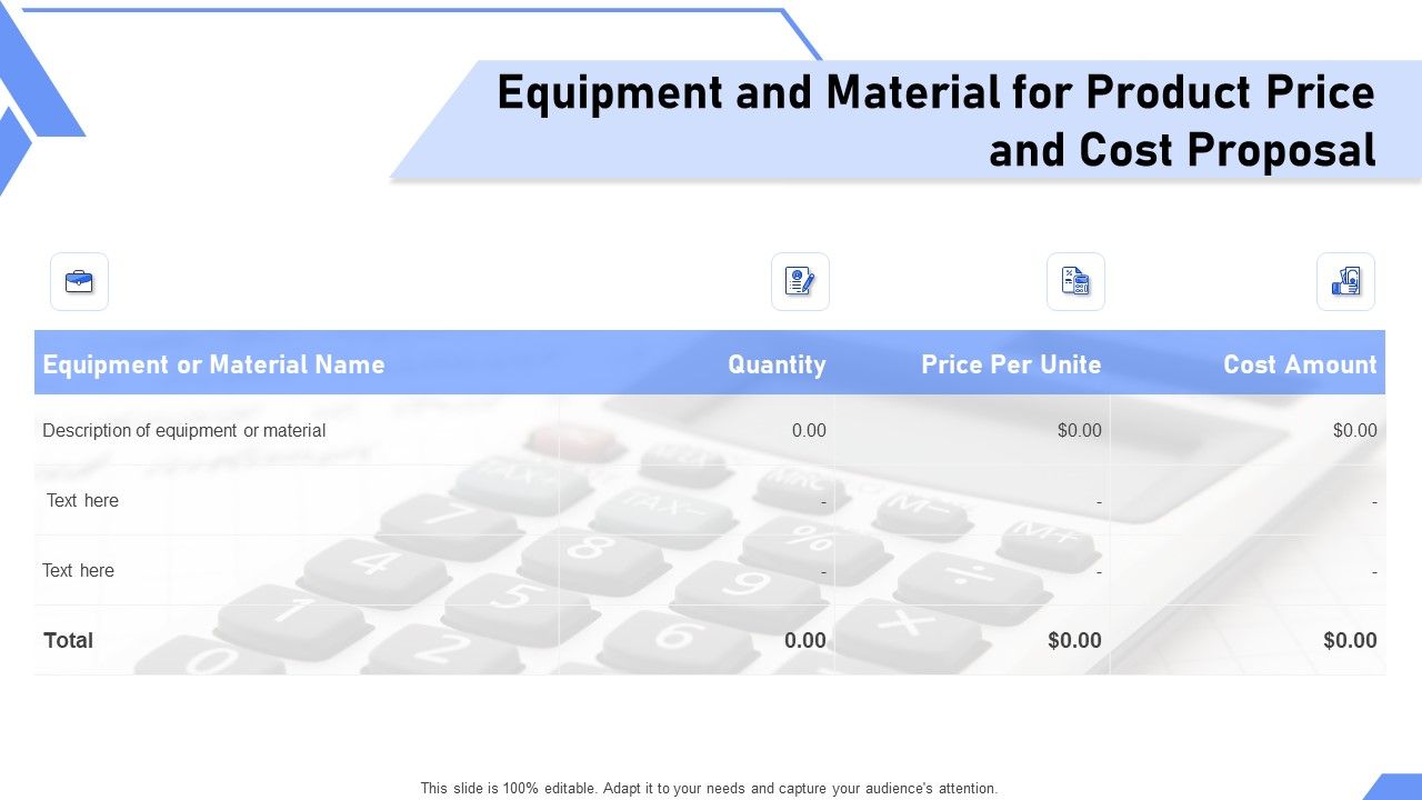 Equipment_And_Material_For_Product_Price_And_Cost_Proposal_Ppt_Visual_Aids_Professional_PDF_Slide_1.jpg