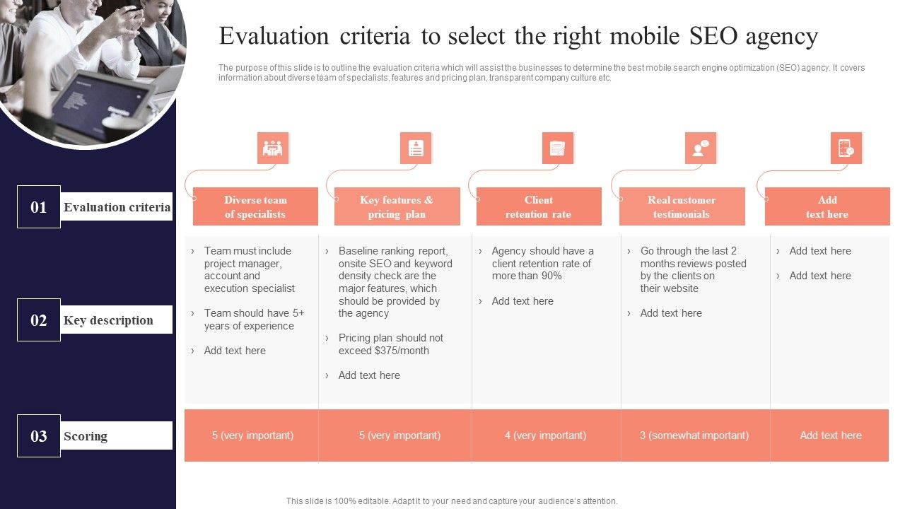 Evaluation_Criteria_To_Select_The_Right_Mobile_SEO_Agency_Performing_Mobile_SEO_Audit_To_Analyze_Web_Traffic_Clipart_PDF_Slide_1.jpg