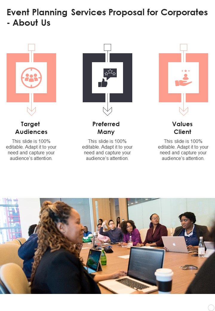 Event Planning Services Proposal For Corporates About Us One Pager Sample Example Document