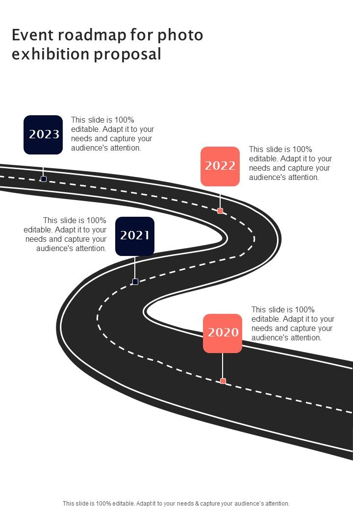 Event Roadmap For Photo Exhibition Proposal One Pager Sample Example Document Slide01