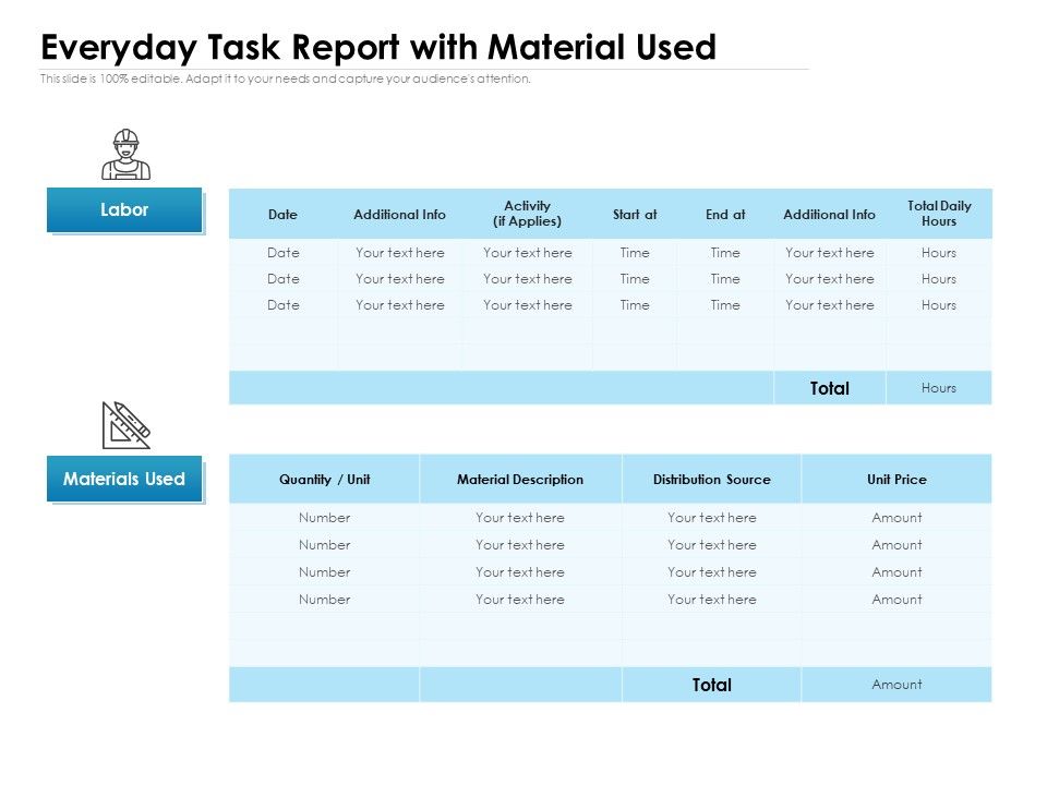 Everyday_Task_Report_With_Material_Used_Ppt_PowerPoint_Presentation_Show_Backgrounds_PDF_Slide_1.jpg