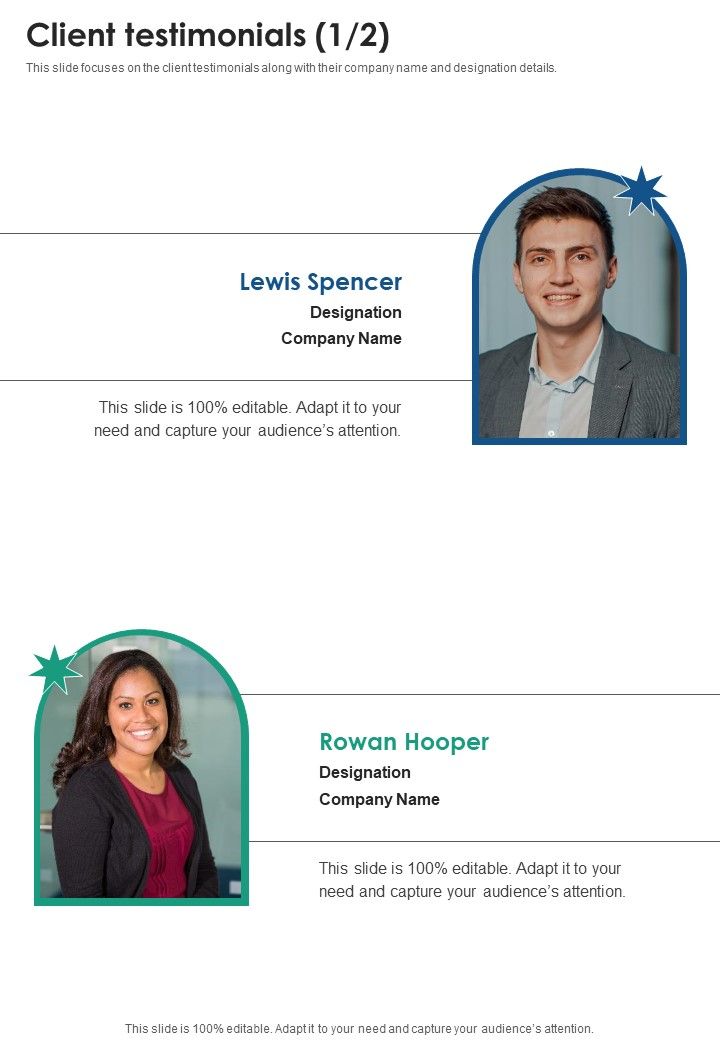 Exclusive Investigation Services Proposal Client Testimonials One Pager Sample Example Document Slide01