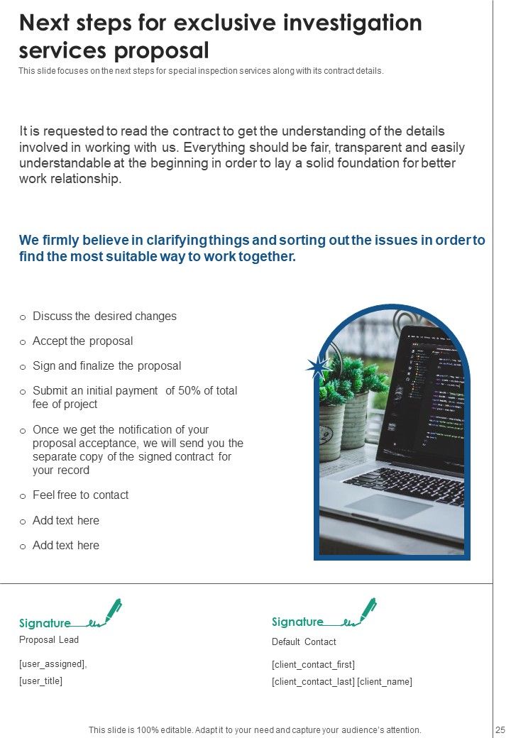 Exclusive Investigation Services Proposal Example Document Report Doc Pdf Ppt